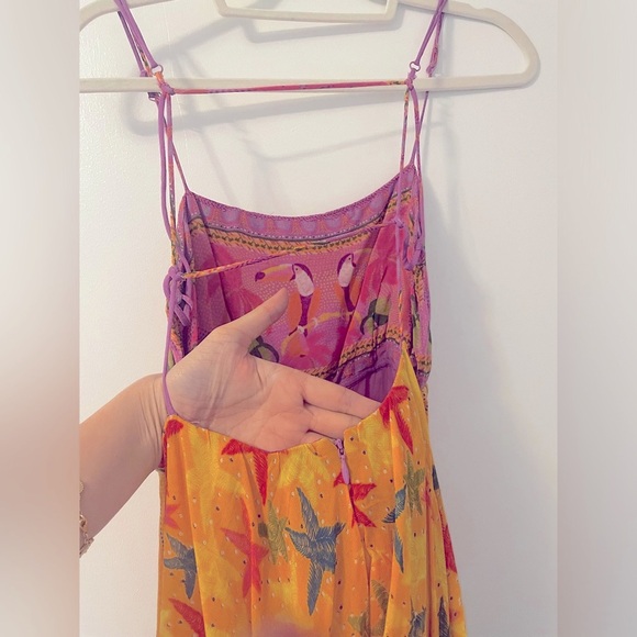 Farm Rio Mixed Scarves Midi Dress XS - Picture 4 of 6